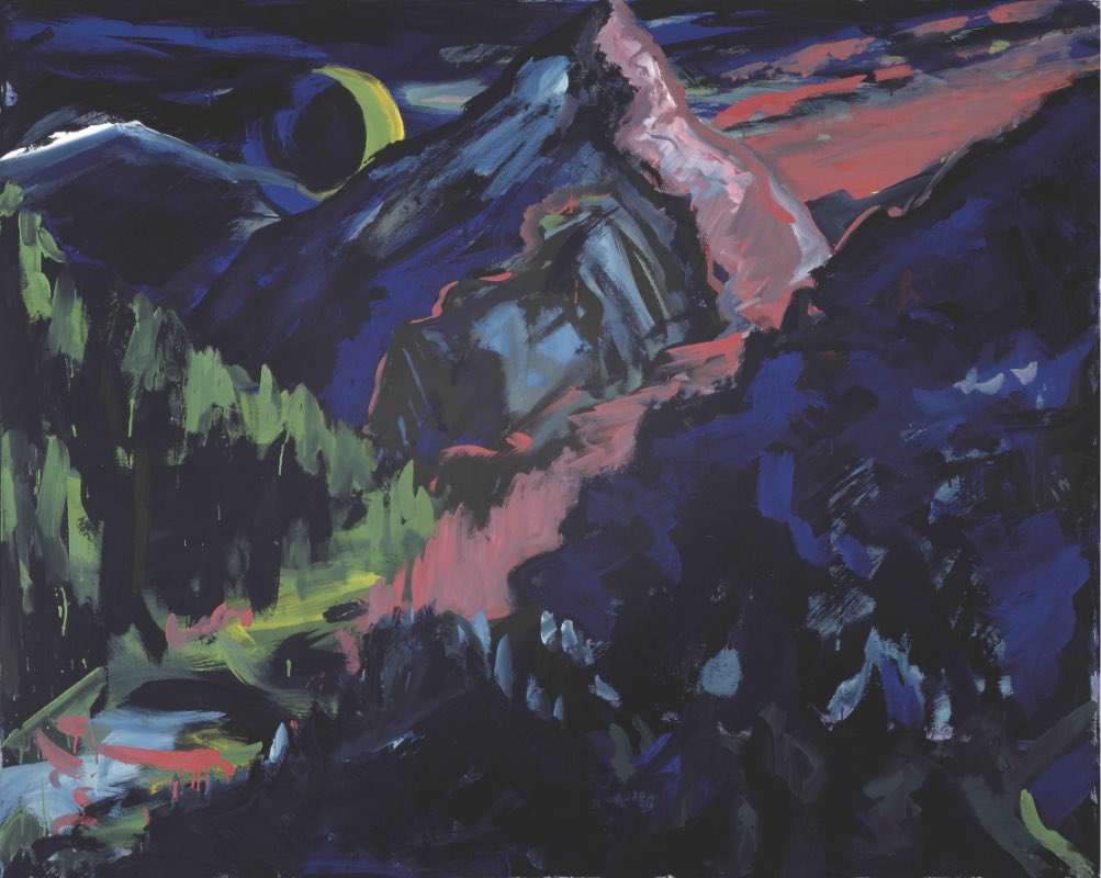 Geheimnis im Berg, 1981 | Dispersion/ Leinwand | 160 x 200 cm | WVZ 227