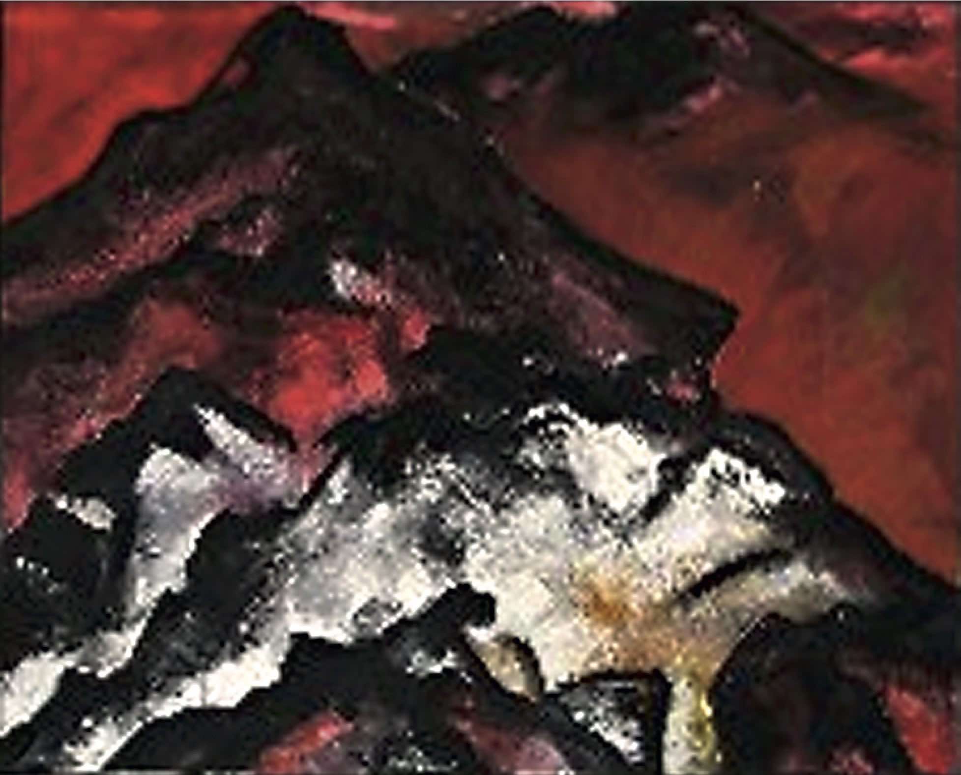 Bergwand. Abend, 1983 | Dispersion, Öl/Leinwand | 160 × 200 cm | WVZ 385