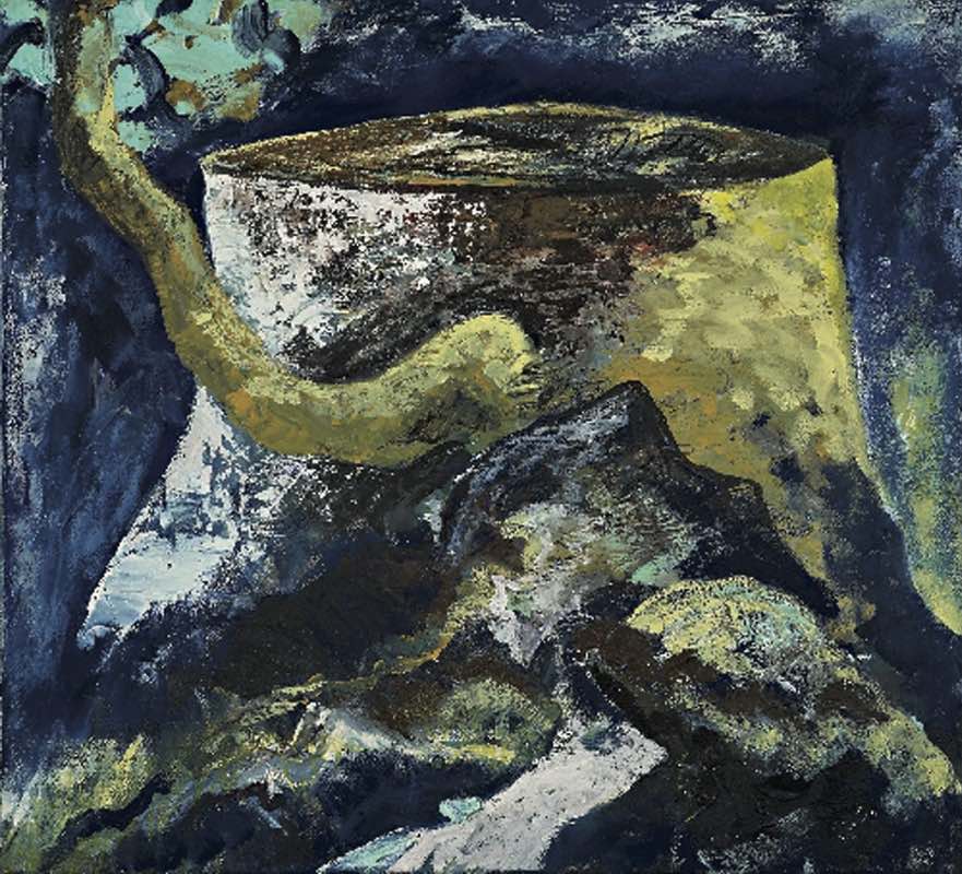 Baumstumpf, 1984 | Dispersion/Leinwand | 90 × 100 cm | WVZ 439