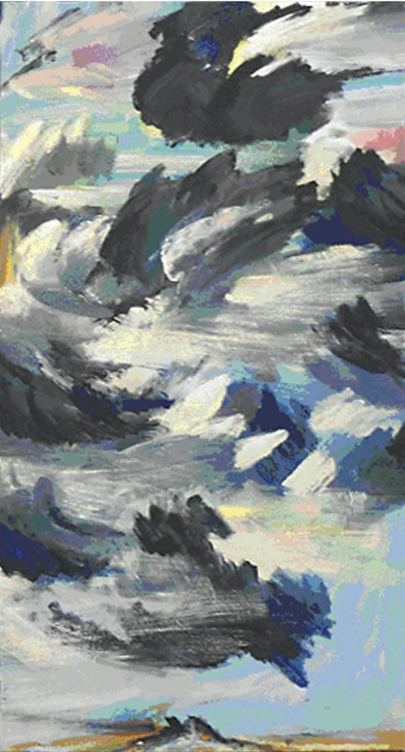 Himmel. Wolken (Himmelbilder), 1991/92 | Acryl/Leinwand | 210 × 110 cm | WVZ 927.2