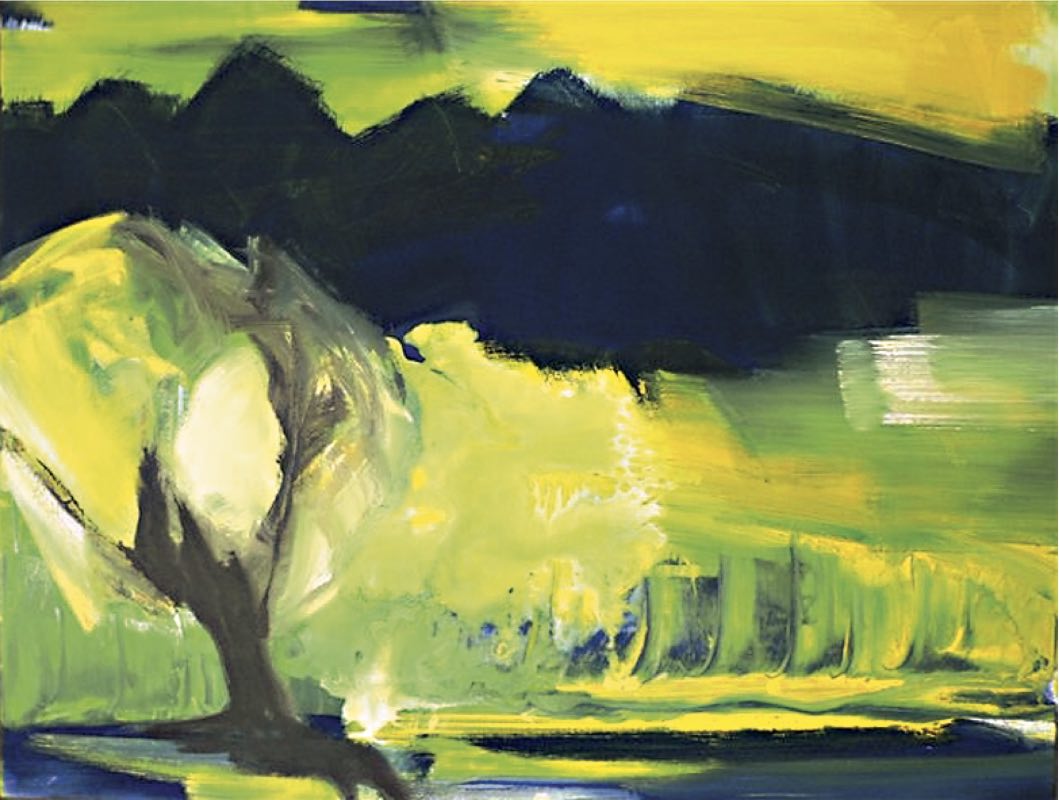 Bernd Zimmer | Baum. (Dezember), 1996 | Acryl/Leinwand | 84 × 106 cm | WVZ 1271