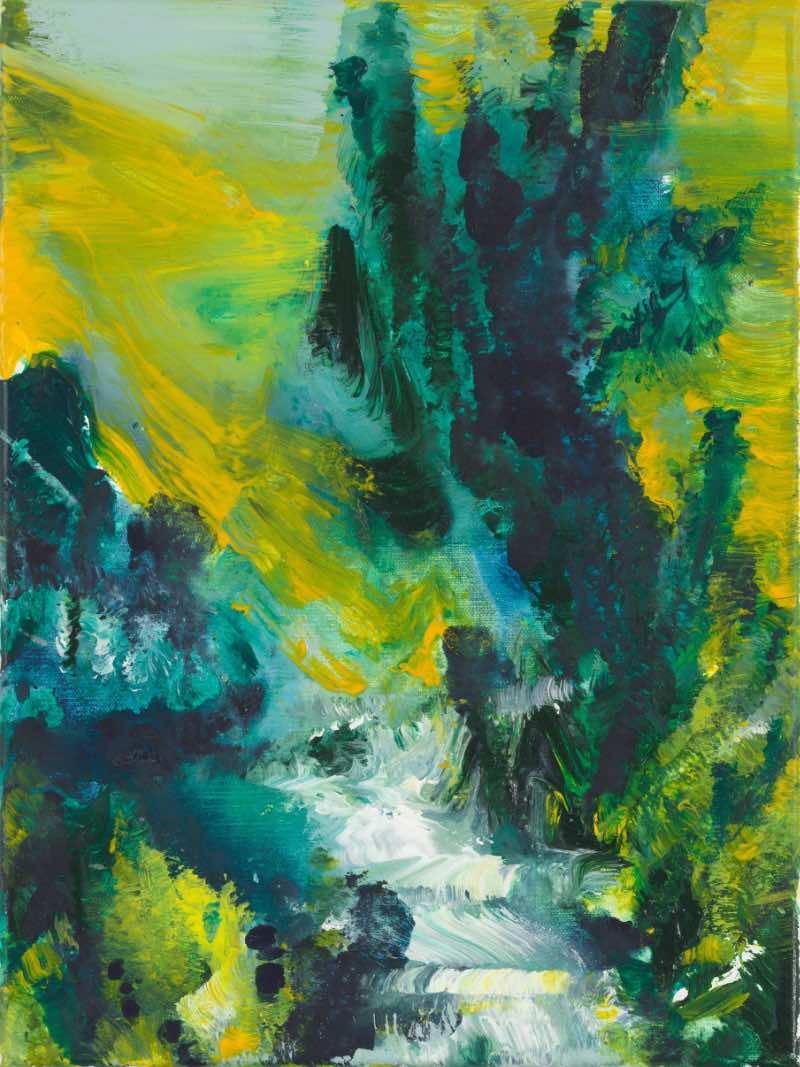 Wasserfall X, 2013 | Acryl/Leinwand | 40 x 30 cm | WVZ 2387N