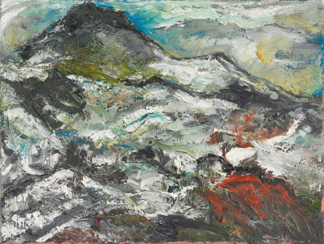 O.T. (Berg), 1985 | Acryl, Öl/Leinwand | 40 × 53 cm | WVZ 552N