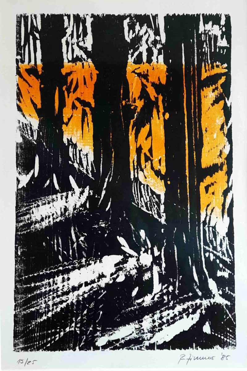 Im Schutz der Bäume, 1985 | 64,5 x 48,0 cm | 25 Exemplare | WVZ 008N2