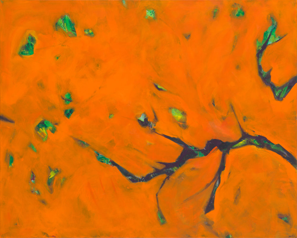 ...übergestürzter Baum, 2014/22 | Acryl/ Leinwand | 150 x 200 cm | WVZ 2846