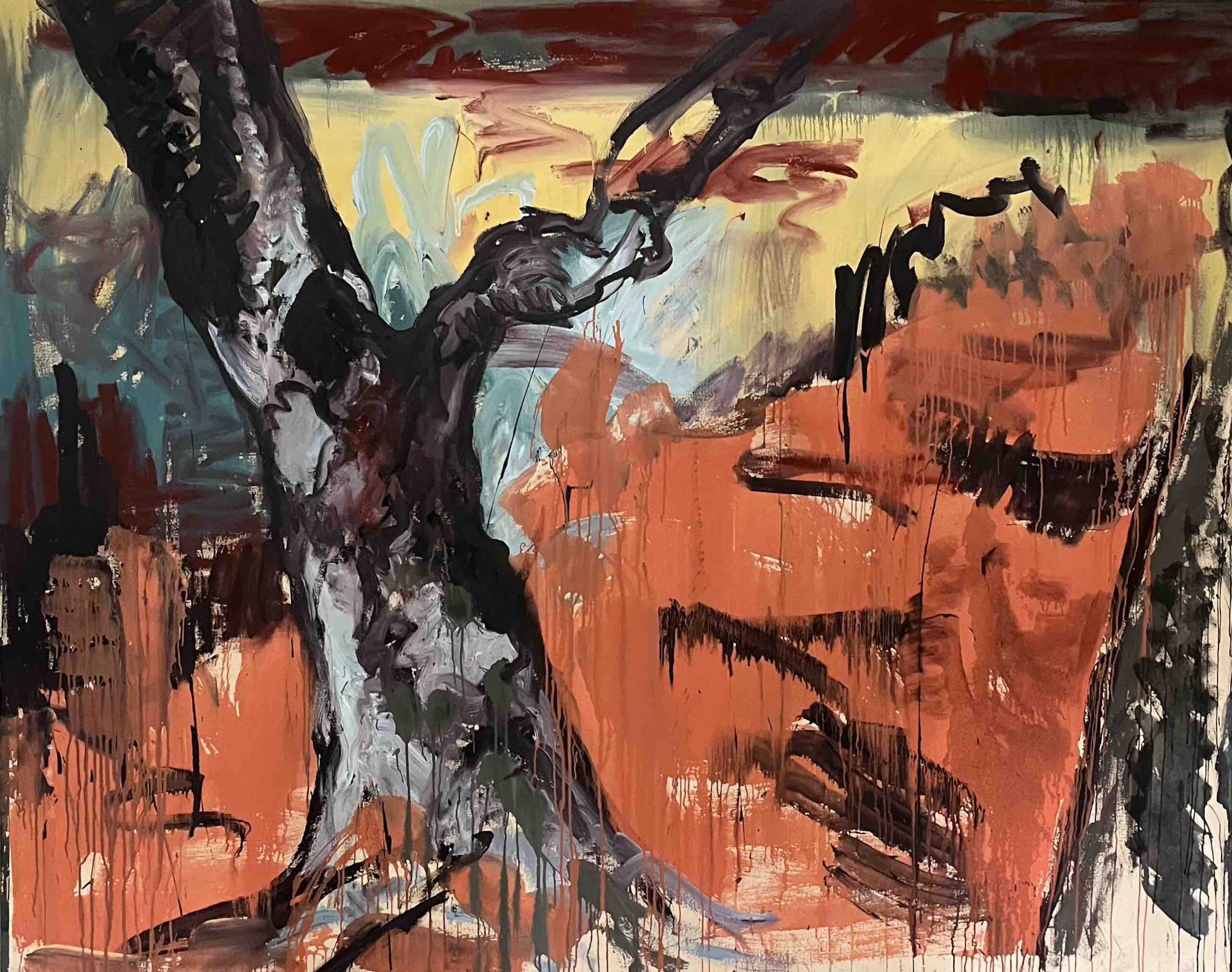 o.T. (Baum), 1984 |Dispersion, Acryl/ Lw. | 200 x 250 cm | WVZ 459N 